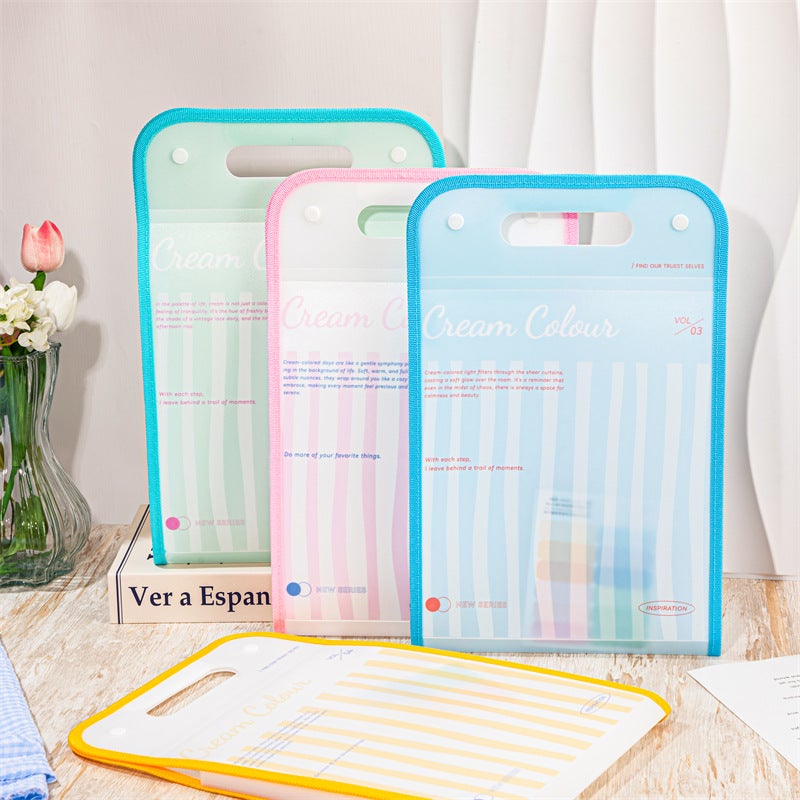 A4 Portable Vertical Folder Test Paper Bag Student Multi-Layer Large Capacity Organ Bag Storage Finishing Sub-Subject - Image 1
